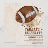 UITNODIGING VOOR EEN TAILGATE FEESTSHOWER (Voorkant / Achterkant)