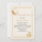 Uitnodiging voor een Tea Bridal Shower (Voorkant)
