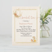 Uitnodiging voor een Tea Bridal Shower (Staand voorkant)
