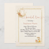 Uitnodiging voor een Tea Bridal Shower (Voorkant / Achterkant)