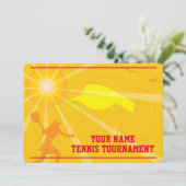 Uitnodiging voor een tennistoernooi in de zomer sj (Staand voorkant)