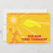 Uitnodiging voor een tennistoernooi in de zomer sj (Voorkant)