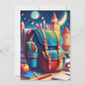 uitnodiging voor een terug naar school feestje (Achterkant)