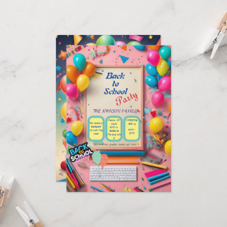 uitnodiging voor een terug-naar-schoolfeest