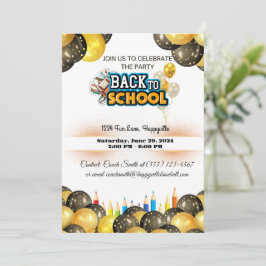 uitnodiging voor een terug-naar-schoolfeest