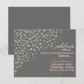 Uitnodiging voor een themafeest in Confetti (Voorkant / Achterkant)