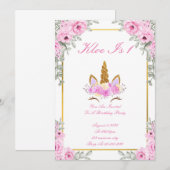 UITNODIGING VOOR EEN TOVERACHIGE EENHOORN VERJAARD (Voorkant / Achterkant)