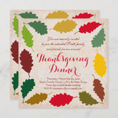 Uitnodiging voor een traditioneel Thanksgiving din (Voorkant / Achterkant)