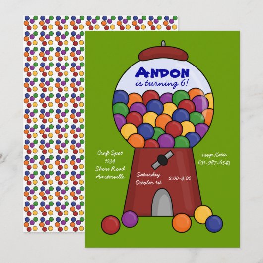 Uitnodiging voor een trombolmachine (Voorkant / Achterkant)