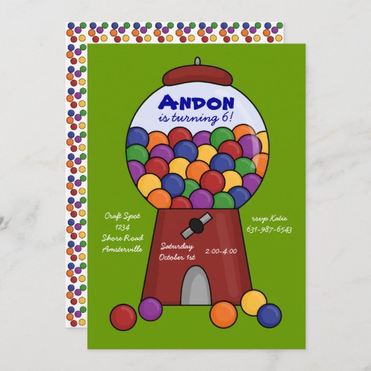 Uitnodiging voor een trombolmachine (Voorkant / Achterkant)