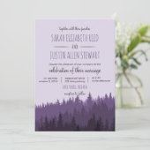 Uitnodiging voor een trouwe bruiloft in het paars (Staand voorkant)