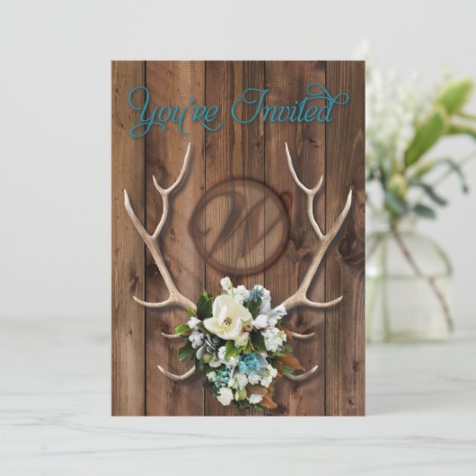 Uitnodiging voor een trouwe bruiloft met Magnolia (Staand voorkant)