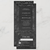 Uitnodiging voor een trouwe bruiloft met trsvp (Voorkant / Achterkant)