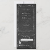 Uitnodiging voor een trouwe bruiloft met trsvp (Voorkant)