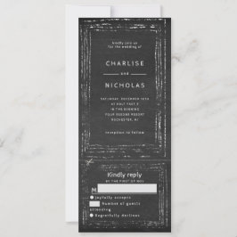 Uitnodiging voor een trouwe bruiloft met trsvp