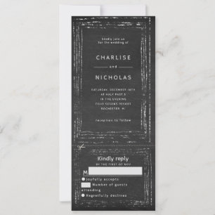 Uitnodiging voor een trouwe bruiloft met trsvp