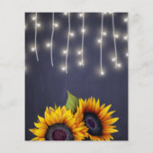 Uitnodiging voor een trouwe bruiloft voor zonneblo (Achterkant)