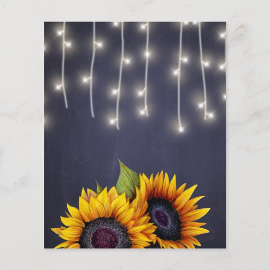 Uitnodiging voor een trouwe bruiloft voor zonneblo (Achterkant)