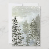 uitnodiging voor een trouwe wintervakantie met win (Achterkant)