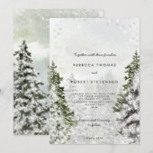 uitnodiging voor een trouwe wintervakantie met win (Voorkant / Achterkant)