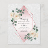 Uitnodiging voor een trouwfeest met diamantvormig  (Voorkant)