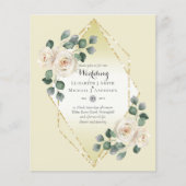 Uitnodiging voor een trouwfeest met witte roos dia flyer (Voorkant)