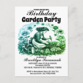 Uitnodiging voor een tuinfestijn van een vrouwentu (Voorkant)