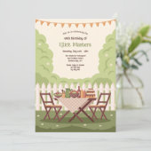 Uitnodiging voor een tuinpartij (Staand voorkant)