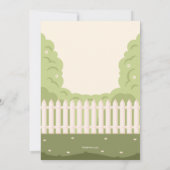 Uitnodiging voor een tuinpartij (Achterkant)