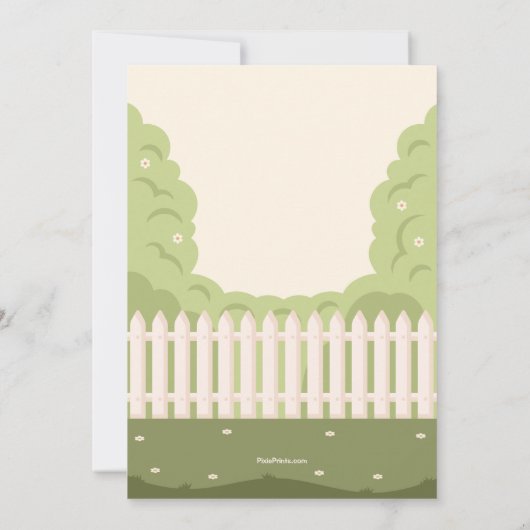 Uitnodiging voor een tuinpartij (Achterkant)