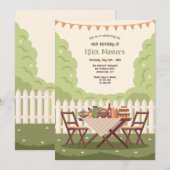 Uitnodiging voor een tuinpartij (Voorkant / Achterkant)