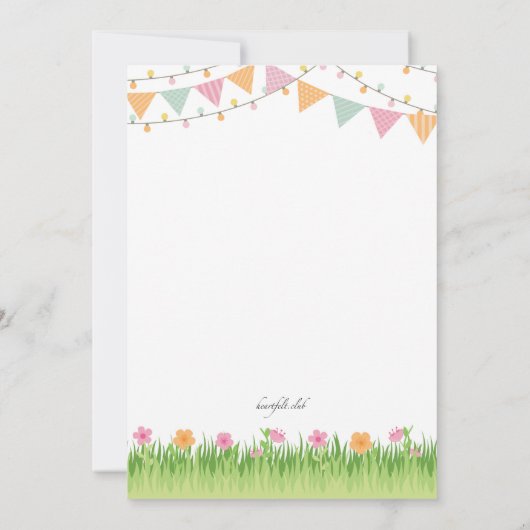 Uitnodiging voor een tuinpartij (Achterkant)