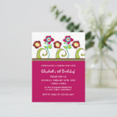 Uitnodiging voor een tuinpartij (Staand voorkant)