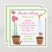 Uitnodiging voor een tuinpartij (Voorkant / Achterkant)
