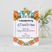 Uitnodiging voor een tuinpartij (Staand voorkant)