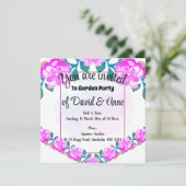 Uitnodiging voor een tuinpartij (Staand voorkant)