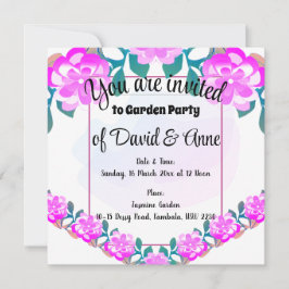 Uitnodiging voor een tuinpartij