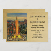 uitnodiging voor een tweederangs huwelijk in Balt (Voorkant / Achterkant)