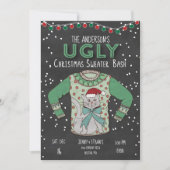 Uitnodiging voor een Ugandee kerstSweater Party - (Voorkant)