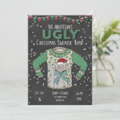 Uitnodiging voor een Ugandee kerstSweater Party -  (Staand voorkant)