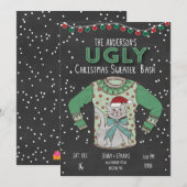 Uitnodiging voor een Ugandee kerstSweater Party -  (Voorkant / Achterkant)