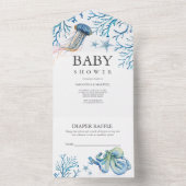 Uitnodiging voor een 'Under the Sea' baby shower a (Binnen)