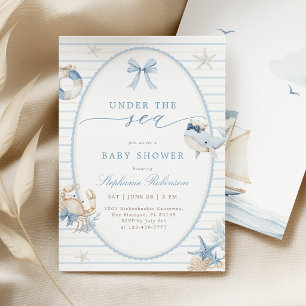 Uitnodiging voor een 'Under the Sea' babyborrel vo