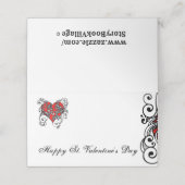 Uitnodiging voor een Valentijn party (Buitenkant ongevouwen)