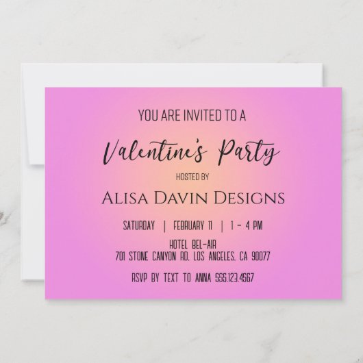 Uitnodiging voor een Valentijns- of Galentijnsfees (Achterkant)