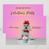 Uitnodiging voor een Valentijns- of Galentijnsfees (Voorkant / Achterkant)