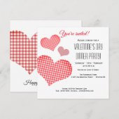Uitnodiging voor een Valentijnsdag-dinerfeest met  (Voorkant / Achterkant)