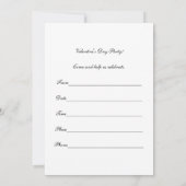 Uitnodiging voor een Valentijnsdag Party (Achterkant)