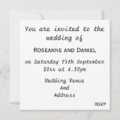 Uitnodiging voor een varkenshuwelijk (Achterkant)