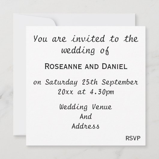 Uitnodiging voor een varkenshuwelijk (Achterkant)